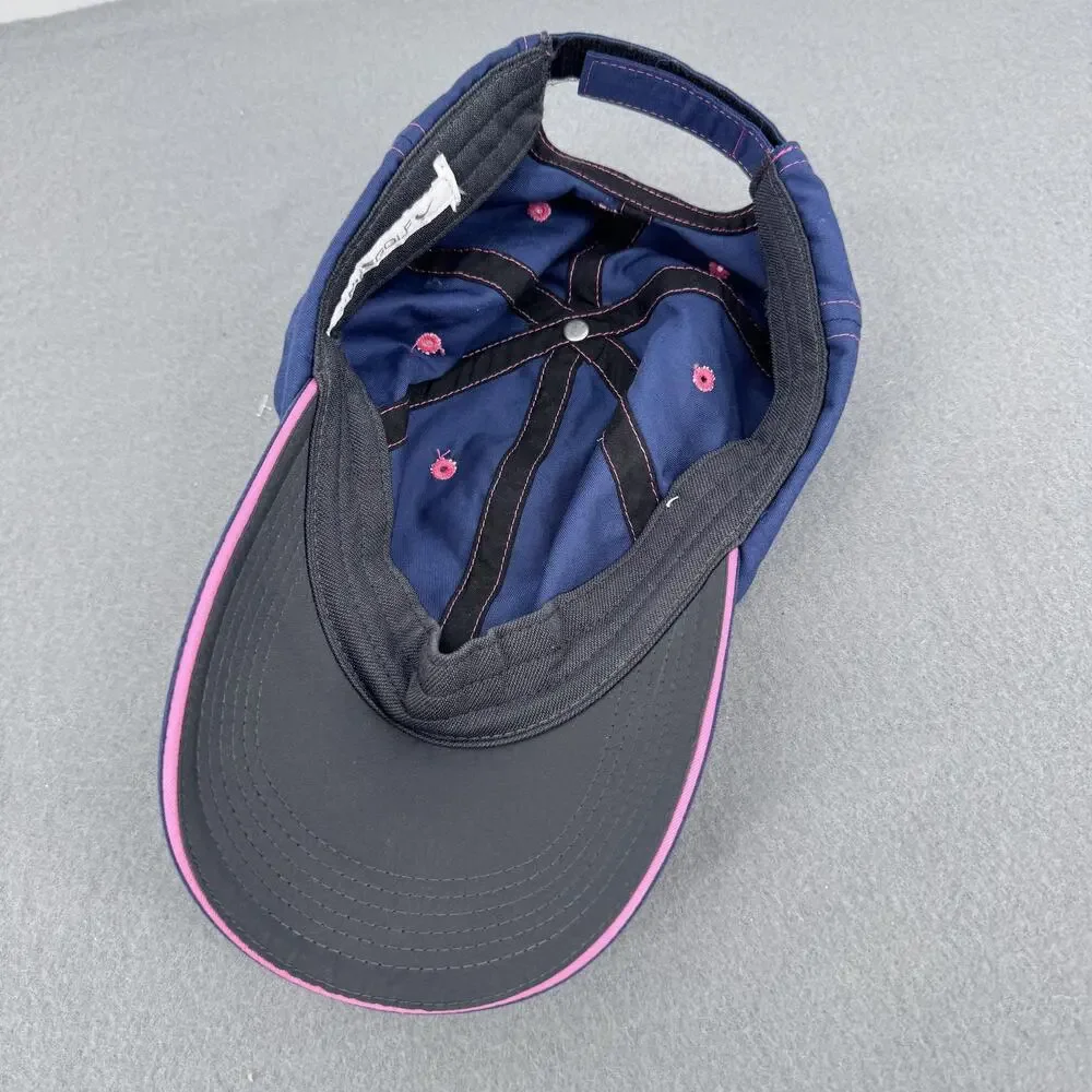 Nike Golf Hat Cap‎ Strap Back Womens One Size Navy Blue Pink Swoosh Embroidered